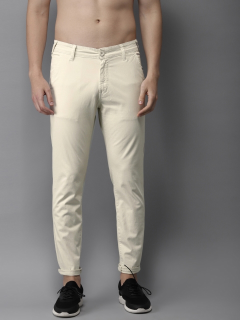 

HERE&NOW Men Beige Slim Fit Solid Chinos