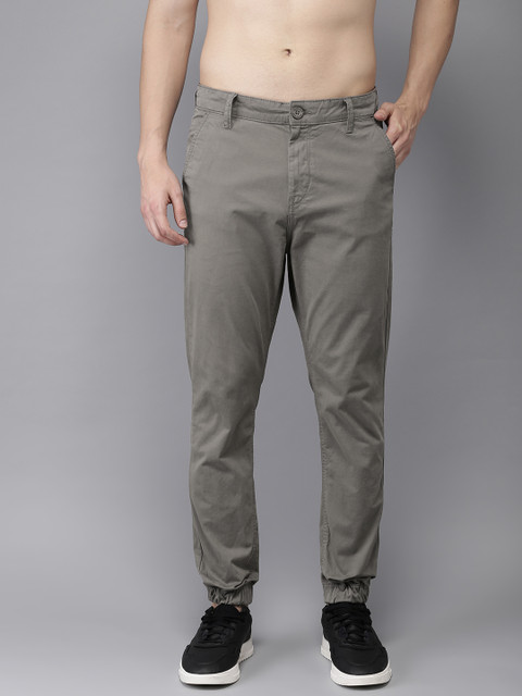 

HERE&NOW Men Grey Regular Fit Solid Joggers