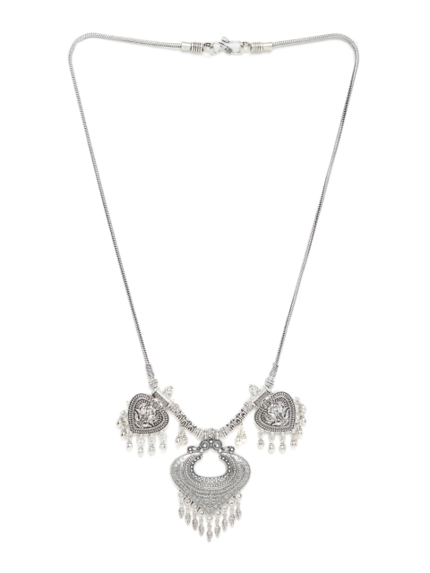 

ZeroKaata Silver-Toned Oxidised German Silver Necklace