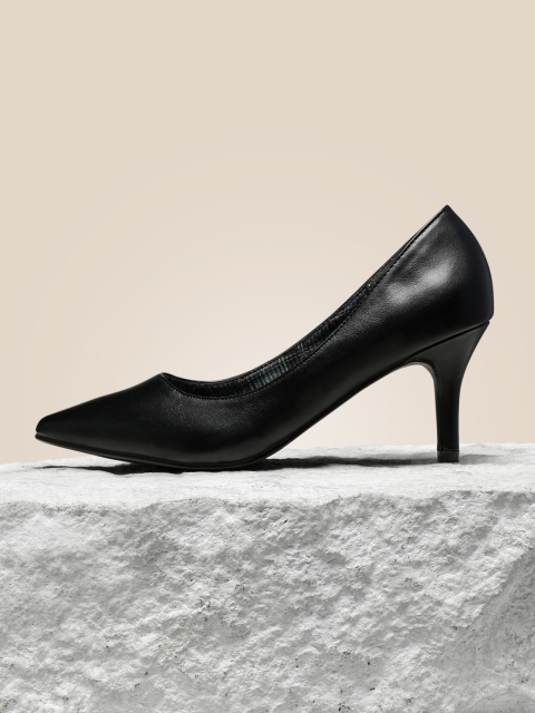 

her by invictus Women Black Solid Cushioned Pumps