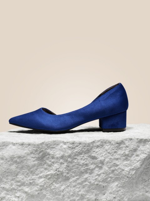 

her by invictus Women Blue Solid Cushioned Pumps
