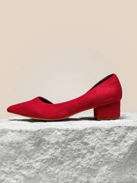 

her by invictus Women Red Solid Cushioned Pumps