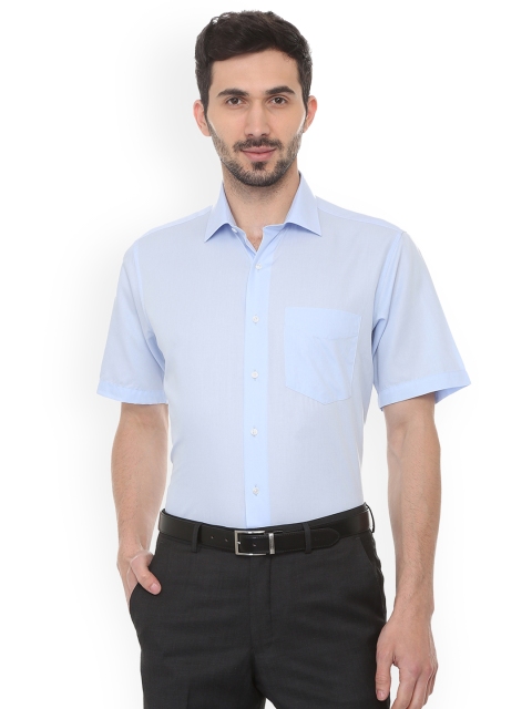 

Van Heusen Men Blue Regular Fit Solid Formal Shirt