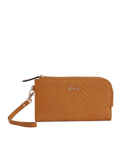 

Lavie Women Brown Solid Zip Around Wallet