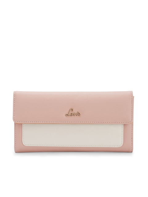 

Lavie Women Pink Solid Three Fold Wallet