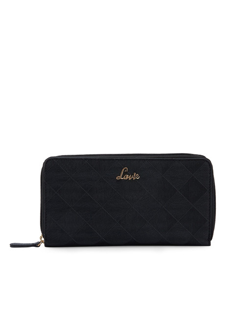 

Lavie Women Black Textured Zip Around Wallet