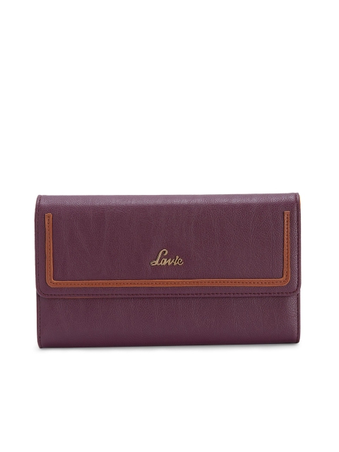 

Lavie Women Purple Solid Three Fold Wallet