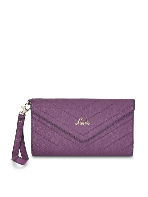 

Lavie Women Purple Solid Three Fold Wallet