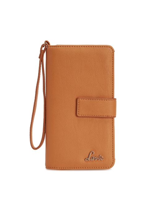 

Lavie Women Brown Solid Zip Around Wallet