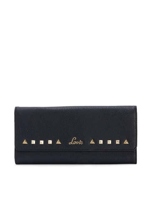 

Lavie Women Black Textured Three Fold Wallet