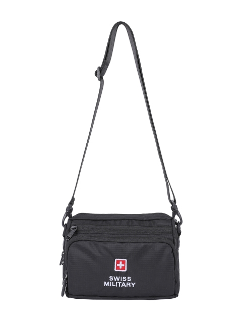 

SWISS MILITARY Black Solid Sling Bag