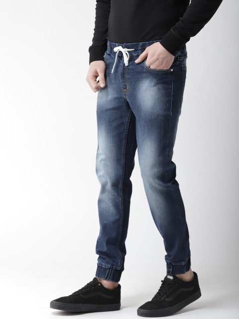 

Hubberholme Men Navy Blue Mid-Rise Clean Look Stretchable Joggers
