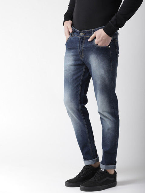 

Hubberholme Men Navy Blue Slim Fit Mid-Rise Clean Look Stretchable Jeans