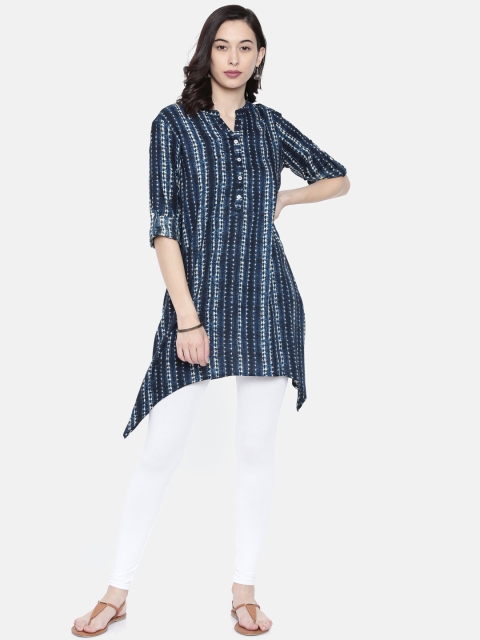 

Melange by Lifestyle Navy Blue Printed Kurti