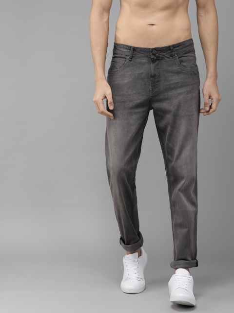 

Roadster Men Charcoal Grey Slim Tapered Fit Mid-Rise Clean Look Stretchable Jeans