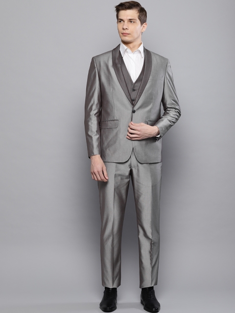 

Louis Philippe Men Grey Solid Slim Fit Partywear Tuxedo