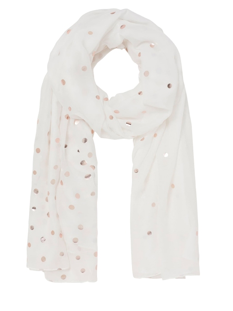 

Forever New White Printed Scarf