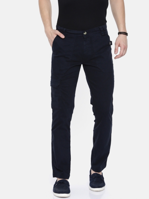 

Wildcraft Men Navy Blue Regular Fit Solid Cargos