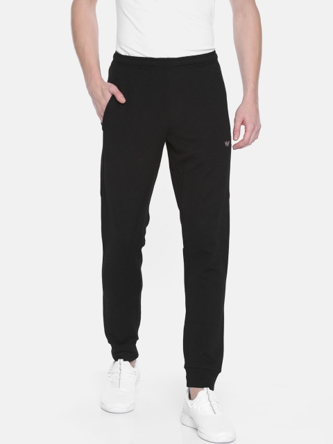 

Wildcraft Men Black Solid Track Waffle Joggers