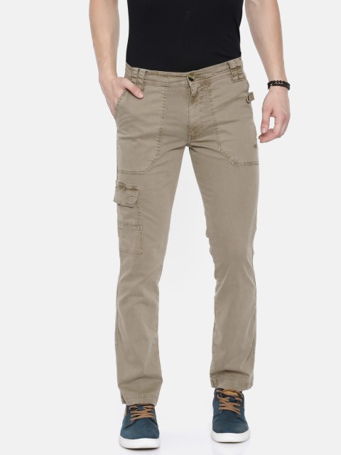 

Wildcraft Men Beige Regular Fit Solid Cargos