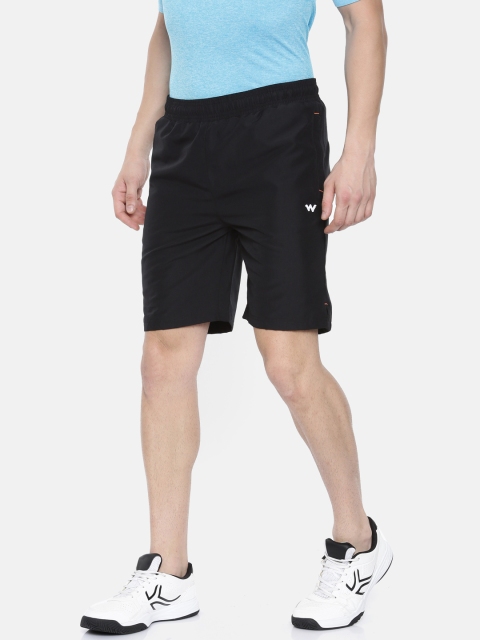 

Wildcraft Men Black Solid Regular Fit Sports Shorts