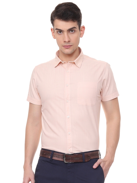 

People Men Pink Slim Fit Solid Casual Shirt
