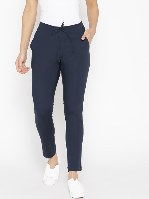 

Ayaany Women Navy Blue Regular Fit Solid Trousers