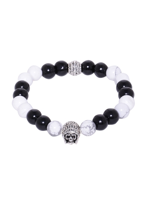 

Dare by Voylla Silver-Plated Brass Handcrafted Elasticated Bracelet