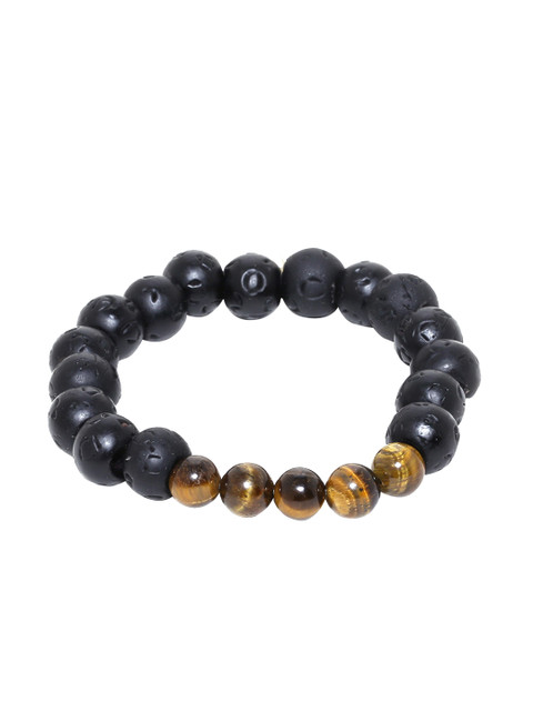

Dare by Voylla Black Metal Elasticated Bracelet