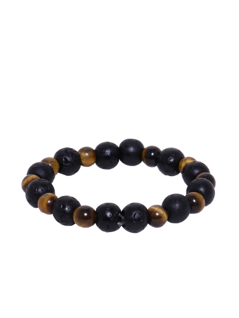 

Dare by Voylla Black Metal Elasticated Bracelet