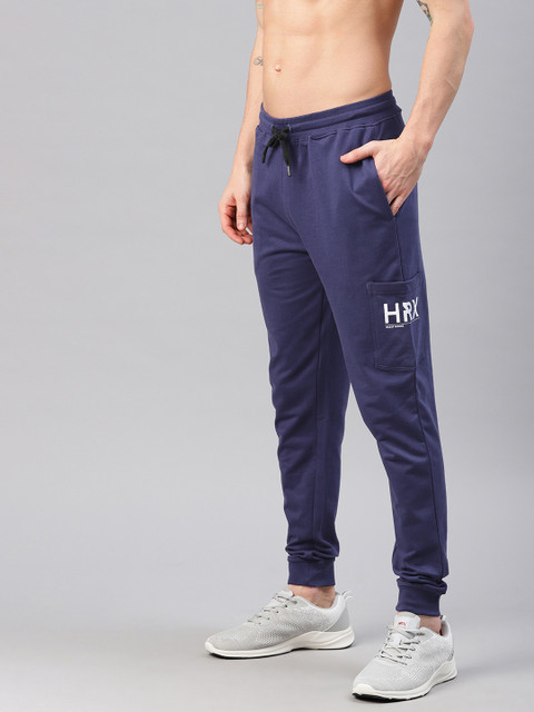 

HRX by Hrithik Roshan Active Men Blue Solid Regular Fit Lifestyle Joggers