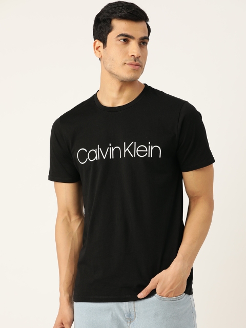 

Calvin Klein Men Black Pure Cotton Solid Round Neck T-shirt
