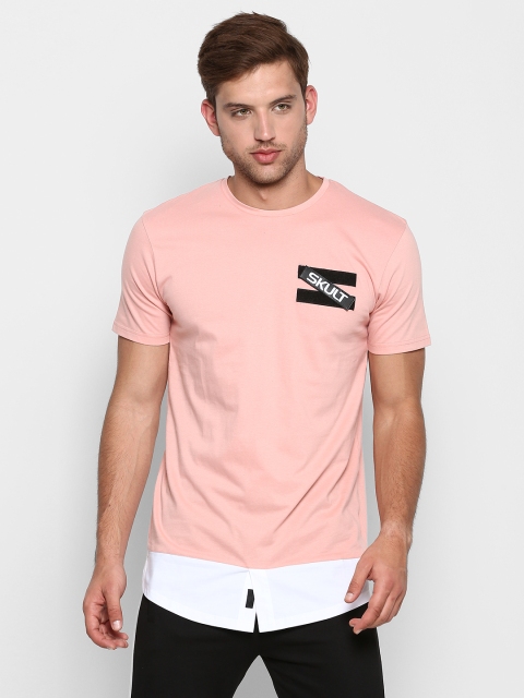 

SKULT by Shahid Kapoor Men Pink Printed Round Neck T-shirt