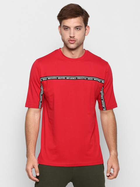 

SKULT by Shahid Kapoor Men Red Printed Round Neck T-shirt
