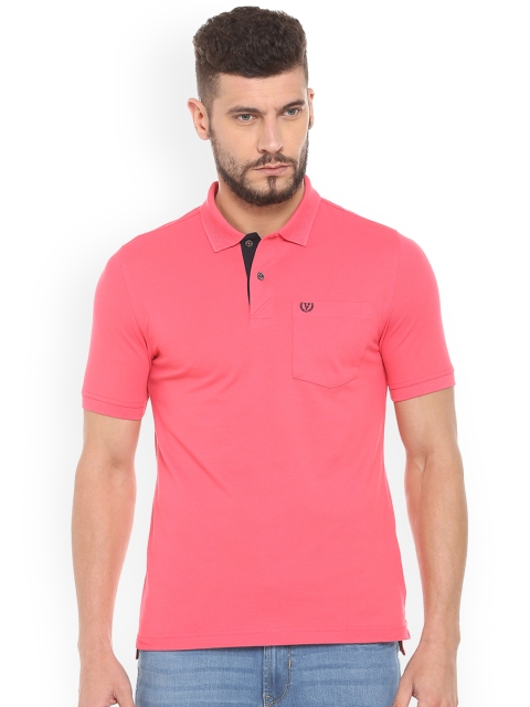 

Van Heusen Sport Men Pink Solid Polo Collar T-shirt