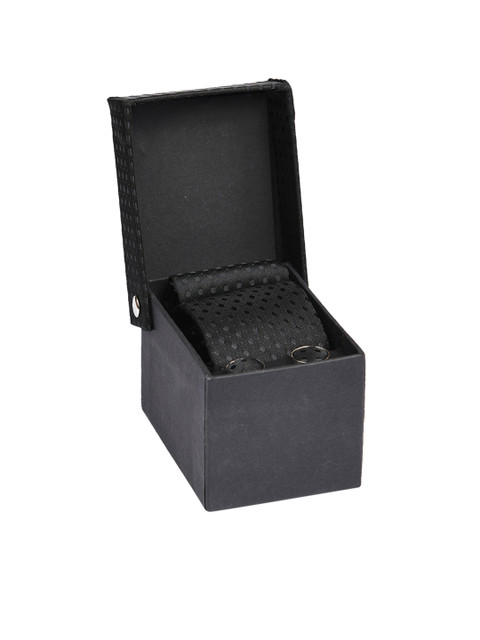 

Tossido Men Black & Silver-Toned Accessory Gift Set