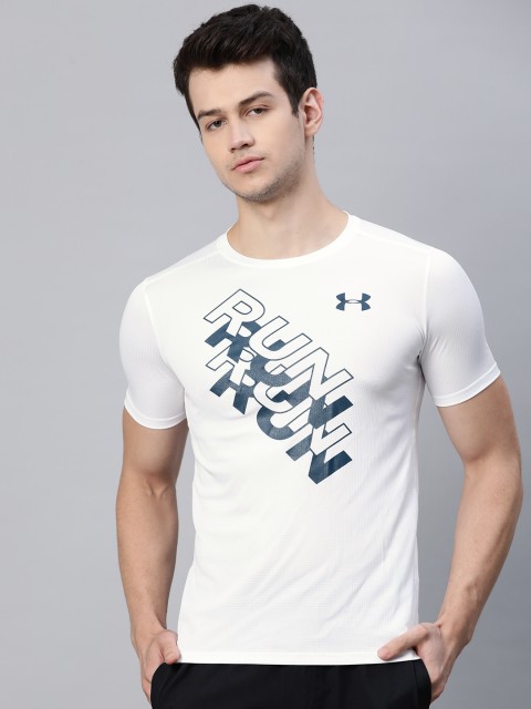 

UNDER ARMOUR Men White International Run Day GX Printed T-shirt
