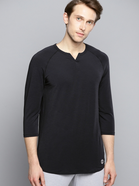 

UNDER ARMOUR Men Black Recovery Sleepwear Lounge T-shirt 1329518