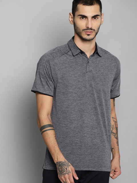 

UNDER ARMOUR Men Charcoal Grey Solid Tour Tips Vanish Golf T-shirt