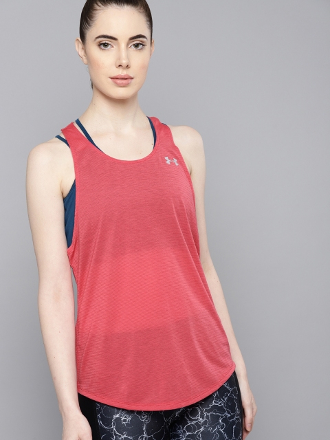 

UNDER ARMOUR Women Red Solid Streaker 2.0 Racer Running Tank Top
