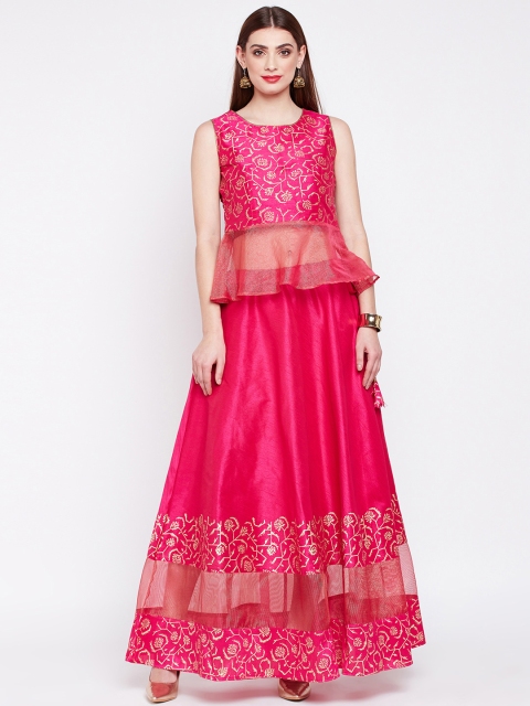 

studio rasa Pink Handblock Print Ready to Wear Lehenga with Blouse