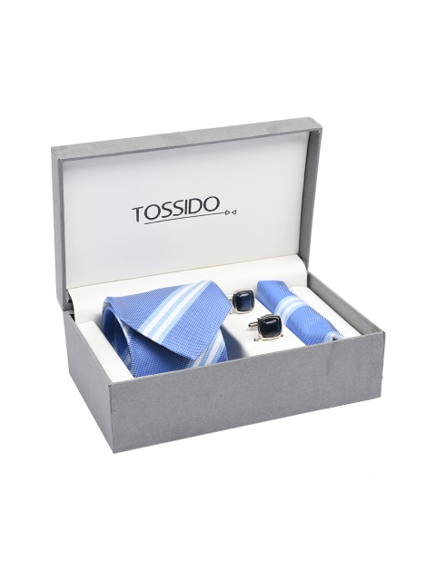 

Tossido Men Blue & Silver-Toned Acessory Gift Set