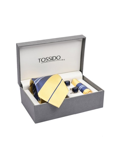 

Tossido Men Blue, Yellow & Silver-Toned Acessory Gift Set