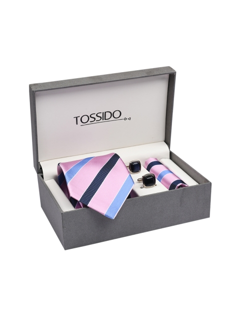 

Tossido Men Pink, Blue & Silver-Toned Acessory Gift Set