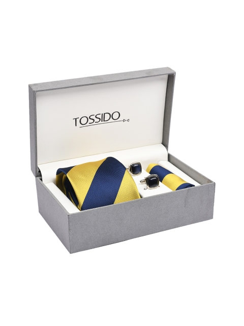 

Tossido Men Blue, Yellow & Silver-Toned Acessory Gift Set