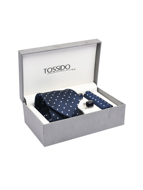 

Tossido Men Blue & Silver-Toned Acessory Gift Set