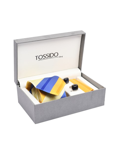 

Tossido Men Yellow, Blue & Silver-Toned Acessory Gift Set
