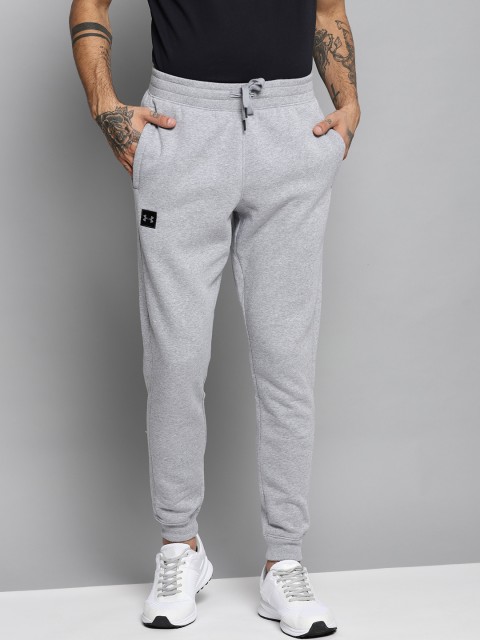 

UNDER ARMOUR Men Grey Melange Rival Fleece Solid Joggers