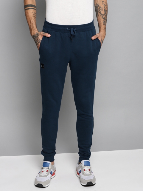 

UNDER ARMOUR Men Navy Blue Rival Fleece Solid Joggers