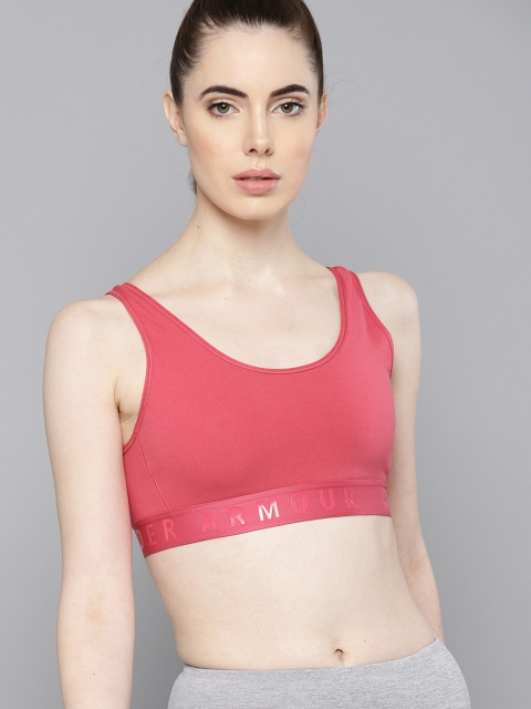 

UNDER ARMOUR Pink Solid Favourite Everyday Sports Bra 1307230-671